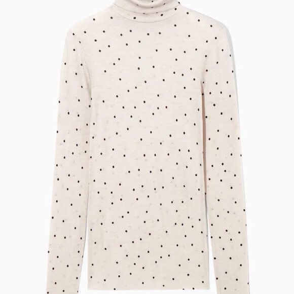COS polka dot merino wool turtleneck - Small - Picture 4 of 7